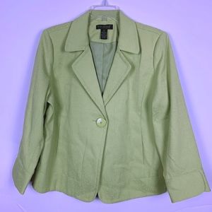 Dialogue Textured Lgt Green Jacket - Size 2X